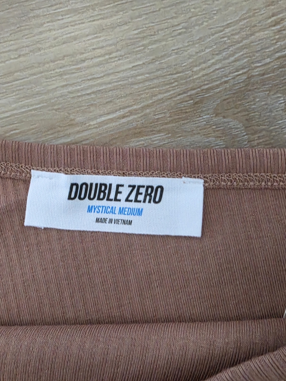 Double Zero One-Shoulder Ribbed Tank In Choco Milk - Size M - Picture 2 of 3